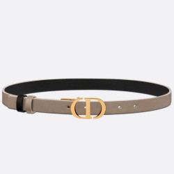 Alta gamma replica Dior 30 Montaigne Reversible 20MM Cintura Grigio/Nero