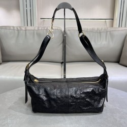 Riproduzione Fedele Borse Imitazioni Macrocannage piatta piccola/media D-Journey Dior nera stropicciata imitazioni