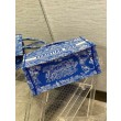 Dior Book Tote Bag Media Ricamo Toile de Jouy Reverse Blu