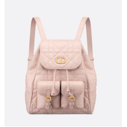 Dior Nano/Medium Dior Caro Backpack Rosa Macrocannage