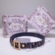 Qualità superiore replica Dior Diorquake 35MM Cintura Obliquo Blu