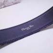 Qualità superiore replica Dior Diorquake 35MM Cintura Obliquo Blu