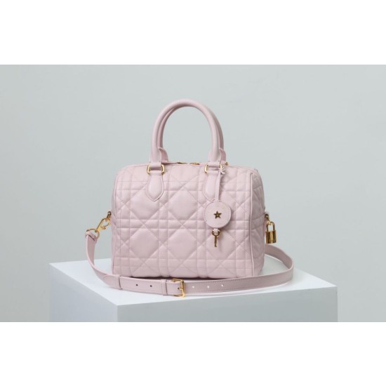 Dior Groove 25 Borsa in Biscotto Macrocannage rosa