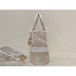 Dior Media Borsa Lady D-Lite Ricamo Jardin d'Hiver Oro