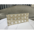 Dior Medium/Large Book Tote Bag Ricamo rattan oversize Bianco/Oro Dior Medium/Large Book Tote Bag Ricamo rattan oversize Bianco/Oro
