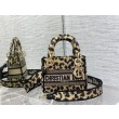 Dior Mini Borsa Lady D-Lite Multicolore Ricamo Mizza Beige