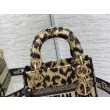 Dior Mini Borsa Lady D-Lite Multicolore Ricamo Mizza Beige
