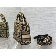 Dior Mini Borsa Lady D-Lite Multicolore Ricamo Mizza Beige