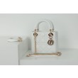 Dior Mini Borsa Lady Dior Cannage Bianco