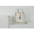 Dior Mini Borsa Lady Dior Cannage Bianco