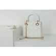 Dior Mini Borsa Lady Dior Cannage Bianco