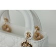 Dior Mini Borsa Lady Dior Cannage Bianco