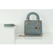 Dior Mini Borsa Lady Dior Cannage Blu