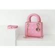 Dior Mini Bora Pari all'originale replica Lady Dior Cannage Rosa