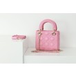 Dior Mini Bora Pari all'originale replica Lady Dior Cannage Rosa