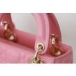 Dior Mini Bora Pari all'originale replica Lady Dior Cannage Rosa