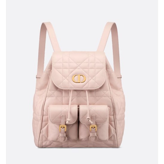 Dior Nano/Medium Dior Caro Backpack Rosa Macrocannage