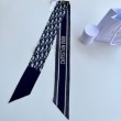 Dior Oblique Mitzah Sciarpa Twill di Seta Blu