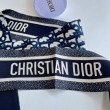 Dior Oblique Mitzah Sciarpa Twill di Seta Blu
