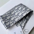 Dior Oblique Mitzah Sciarpa Twill di Seta Grigio
