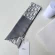 Dior Oblique Mitzah Sciarpa Twill di Seta Grigio