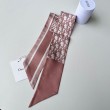 Dior Oblique Mitzah Sciarpa Twill di Seta Rosa