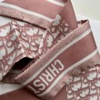 Dior Oblique Mitzah Sciarpa Twill di Seta Rosa