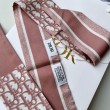 Dior Oblique Mitzah Sciarpa Twill di Seta Rosa