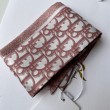 Dior Oblique Mitzah Sciarpa Twill di Seta Rosa