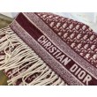 Dior Oblique Sciarpa Cashmere Borgogna