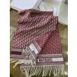 Dior Oblique Sciarpa Cashmere Borgogna