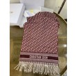 Dior Oblique Sciarpa Cashmere Borgogna