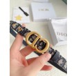 Dior Saddle 20MM Cintura Dior Oblique Jacquard Blu