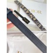 Dior Saddle 20MM Cintura Dior Oblique Jacquard Blu