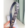 Dior Saddle 20MM Cintura Dior Oblique Jacquard Blu