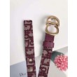 Dior Saddle 20MM Cintura Dior Oblique Jacquard Bordeaux