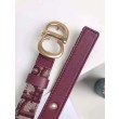 Dior Saddle 20MM Cintura Dior Oblique Jacquard Bordeaux