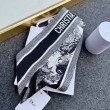 Dior Toile de Jouy Sauvage Mitzah Sciarpa Twill di Seta Blu