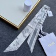 Dior Toile de Jouy Sauvage Mitzah Sciarpa Twill di Seta Grigio