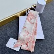Dior Toile de Jouy Sauvage Mitzah Sciarpa Twill di Seta Rosa