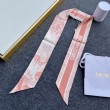 Dior Toile de Jouy Sauvage Mitzah Sciarpa Twill di Seta Rosa