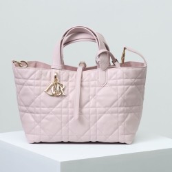 Riproduzione Fedele Borsa Dior Toujours Dior Piccola/Media Macrocannage Rosa imitazioni