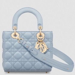Riproduzione Fedele Borsa replica Dior piccola Lady Dior My ABCDior blu imitazioni