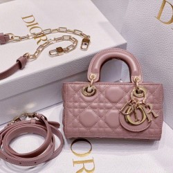Qualità Specchio Replica Borsa micro Dior Lady D-Joy rosa cannage Riproduzione Fedele Borsa micro Dior Lady D-Joy rosa cannage imitazioni