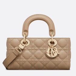 Riproduzione Fedele Replica Dior Piccola Borsa  1:1 Lady D-Joy Dior Cannage Albicocca imitazioni