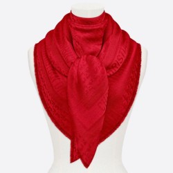 Riproduzione Fedele Dior Oblique Scialle 140 CM Rosso imitazioni