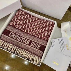 Qualità Specchio Replica Dior Oblique Sciarpa Cashmere Borgogna Riproduzione Fedele Dior Oblique Sciarpa Cashmere Borgogna imitazioni