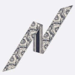 Riproduzione Fedele Sciarpa Mitzah Toile de Jouy Soleil Dior Twill di seta Blu imitazioni