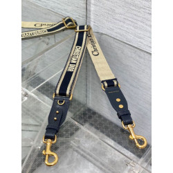 falso Dior Tracolla Regolabile con Ricamo Anello Blu