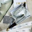 falso Dior Tracolla Regolabile con Ricamo Grigio